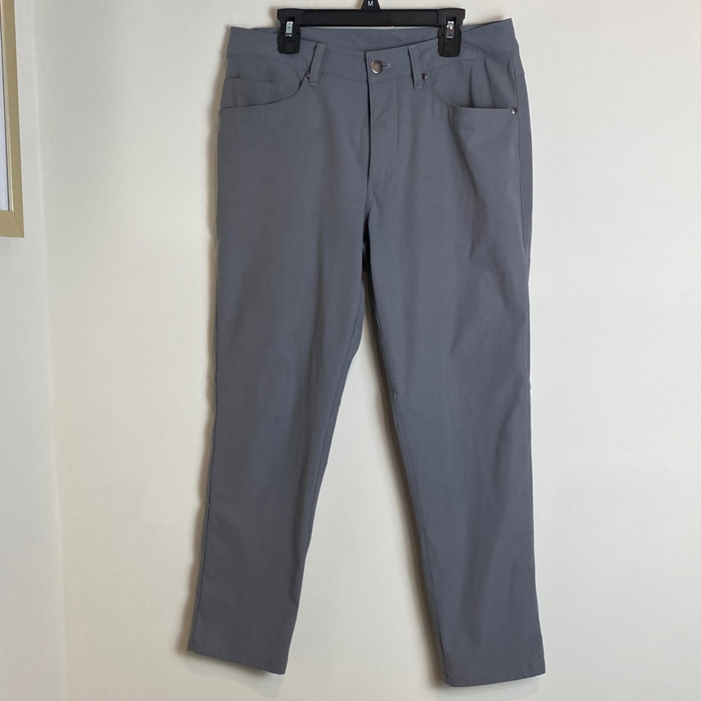 Lululemon Classic Fit ABC Warpstreme Pants Mens 5 Pocket Stretch Sz 30 x 27 Gray